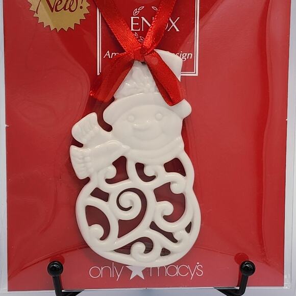 Lenox 2 Ornaments Snowman and Cheers Christmas Charms Tags NIB 853717, 825752 - Picture 2 of 8